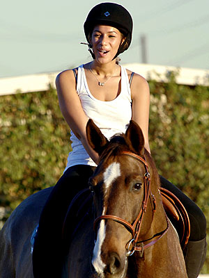 Leona Lewis Horse Riding